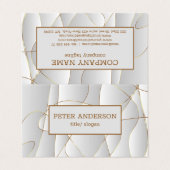 Carte De Visite Lignes or élégantes (Extérieur déplié)