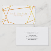 Carte De Visite Lignes Or Exquises (Devant / Derrière)