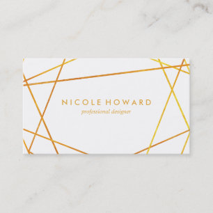 Carte De Visite Lignes Or Exquises