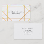 Carte De Visite Lignes Or Exquises (Devant / Derrière)