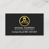 Carte De Visite Lignes Or Glamour Chauffeur Conduite (Dos)