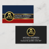 Carte De Visite Lignes Or Glamour Chauffeur Conduite (Devant / Derrière)