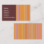 Carte De Visite Lignes orange (Devant / Derrière)