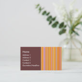 Carte De Visite Lignes orange (Debout devant)