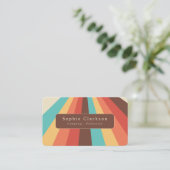 Carte De Visite Lignes Rétro (Debout devant)