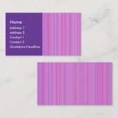 Carte De Visite Lignes rose pourpre (Devant / Derrière)