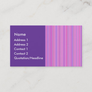 Carte De Visite Lignes rose pourpre