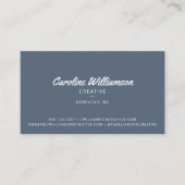 Carte De Visite Lignes super Retro Blue Jaune Wavy (Devant)