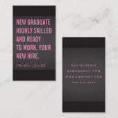 Carte De Visite Lignes textuelles de devis en gras (Devant / Derrière)