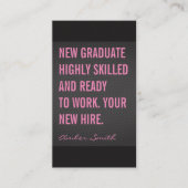 Carte De Visite Lignes textuelles de devis en gras (Devant)