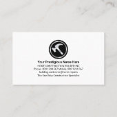 Carte De Visite Lignes verticales du marteau d'origine (Dos)