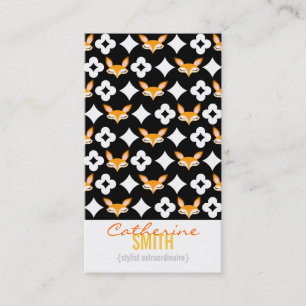 Carte De Visite Lil Foxie - Bizards verticaux Motifs Cute Fox