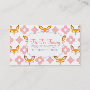 Carte De Visite Lil Foxie - coutume Girly mignonne Bizcards de