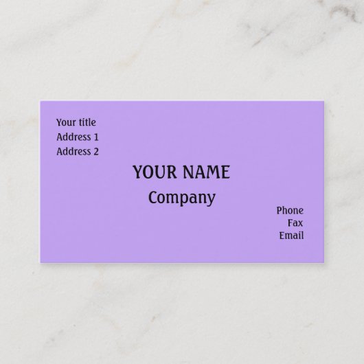 Carte De Visite Lilac (Devant)