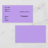Carte De Visite Lilac (Devant / Derrière)