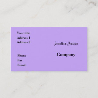 Carte De Visite Lilac