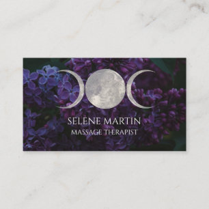 Carte De Visite Lilac and Triple Moon business card