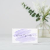 Carte De Visite Lilac Aquarelle Blush (Debout devant)