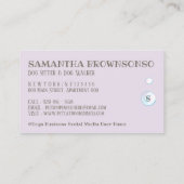 Carte De Visite Lilac Chien Spa Salon Assis Bain Gros (Dos)