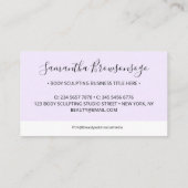 Carte De Visite Lilac Clean Design simple avec cadre rectangle (Dos)