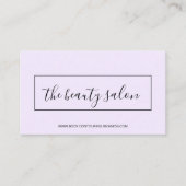 Carte De Visite Lilac Clean Design simple avec cadre rectangle (Devant)