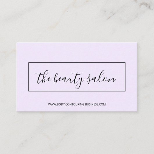 Carte De Visite Lilac Clean Design simple avec cadre rectangle (Devant)
