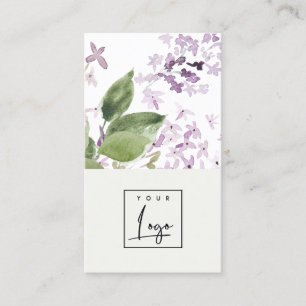 Carte De Visite Lilac Cottage Jardin Aquarelle Floral Bunch Logo
