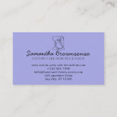 Carte De Visite Lilac Cuisinière de boulangerie maison unique (Dos)