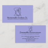 Carte De Visite Lilac Cuisinière de boulangerie maison unique (Devant / Derrière)