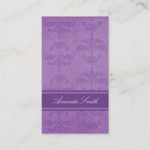 Carte De Visite Lilac Damask