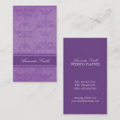 Carte De Visite Lilac Damask (Devant / Derrière)
