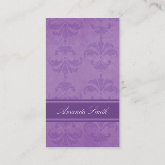 Carte De Visite Lilac Damask (Devant)