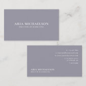 Carte De Visite Lilac et blanc classique et minimal (Devant / Derrière)