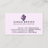 Carte De Visite Lilac Événement Plan Parties scintillant Décoratio (Dos)