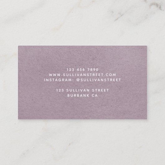 Carte De Visite Lilac Floral (Dos)