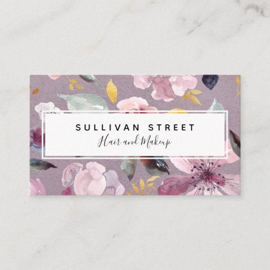 Carte De Visite Lilac Floral (Devant)