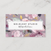 Carte De Visite Lilac Floral Gold Luxe Nail Salon (Devant)
