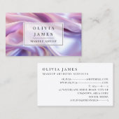 Carte De Visite Lilac Lilac Luxury Shimmer Fabric (Devant / Derrière)