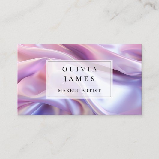 Carte De Visite Lilac Lilac Luxury Shimmer Fabric (Devant)