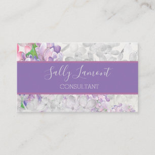 Carte De Visite Lilac Loveliness Floral Business