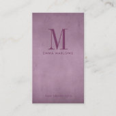 Carte De Visite Lilac monogramme minimal (Devant)