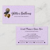 Carte De Visite Lilac Party Décoration Événement Planificateur Cél (Devant / Derrière)