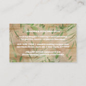 Carte De Visite Lilac Pastel Cuisine chef du comité de coupe (Dos)