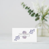 Carte De Visite Lilac Purple Aquarelle Fleur Fidélité (Debout devant)