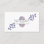 Carte De Visite Lilac Purple Aquarelle Fleur Fidélité (Devant)