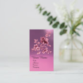 CARTE DE VISITE LILAC PURPLE FLEURS BOUQUET ET MONOGRAMME DE CARNA (Debout devant)
