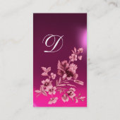 CARTE DE VISITE LILAC PURPLE FLEURS BOUQUET ET MONOGRAMME DE CARNA (Dos)