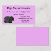 Carte De Visite Lilac Purple Mini Lop Bunny Lapin éleveur (Devant / Derrière)