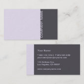 Carte De Visite Lilac Purple Moderne (Devant / Derrière)