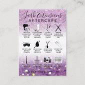 Carte De Visite Lilac Purple Parties scintillant Lash Extension Af (Devant)